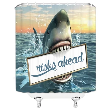 Bathroom Shower Curtains Waterproof Bath Curtain Animals Shark Movie Print 3d Polyester Fabric Screen cortinas de bano
Bathroom Shower Curtains Waterproof Bath Curtain Animals Shark Movie Print 3d Polyester Fabric Screen cortinas de bano