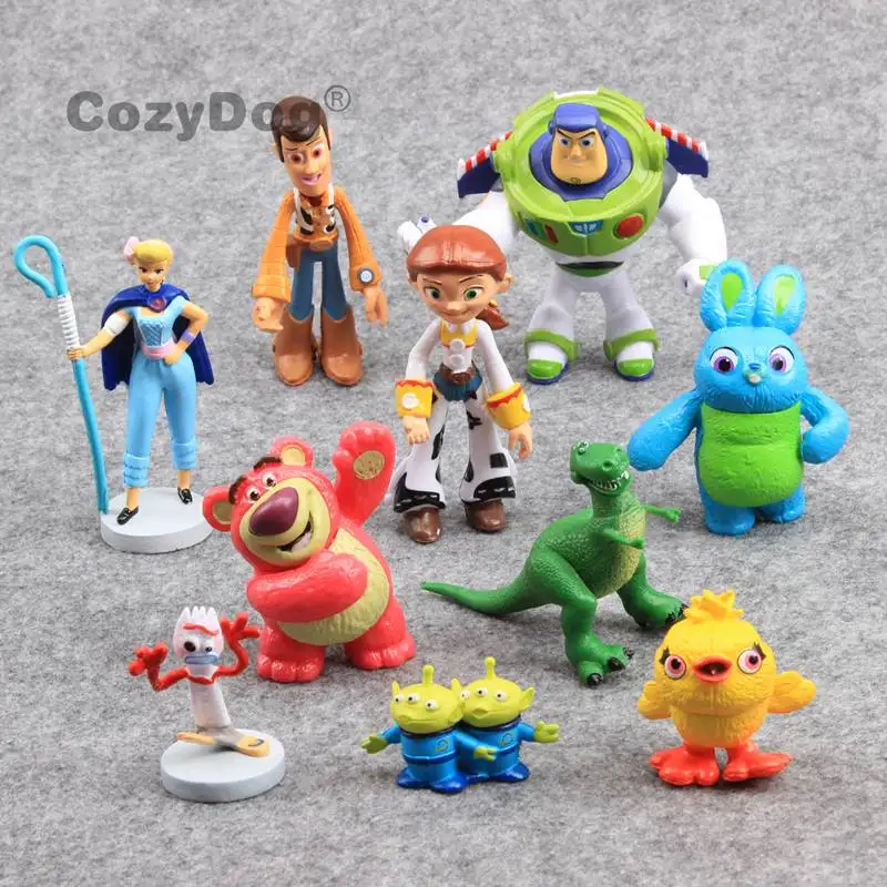 Story 4 Set of 10 PVC Cake Topper Model Toys 3-9 cm Mini Figures Doll Woody Jessie Forky Ducky Bunny Decor Gift to Kids
Story 4 Set of 10 PVC Cake Topper Model Toys 3-9 cm Mini Figures Doll Woody Jessie Forky Ducky Bunny Decor Gift to Kids