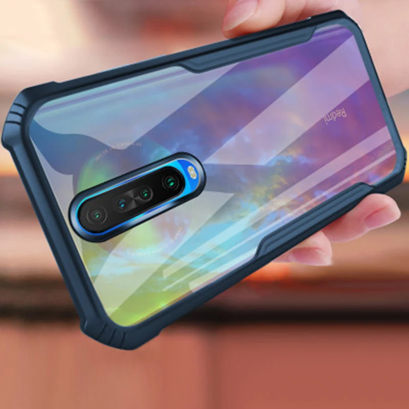 Ударопрочный чехол для Xiaomi Redmi K30 прозрачная задняя крышка Ультратонкий подушка