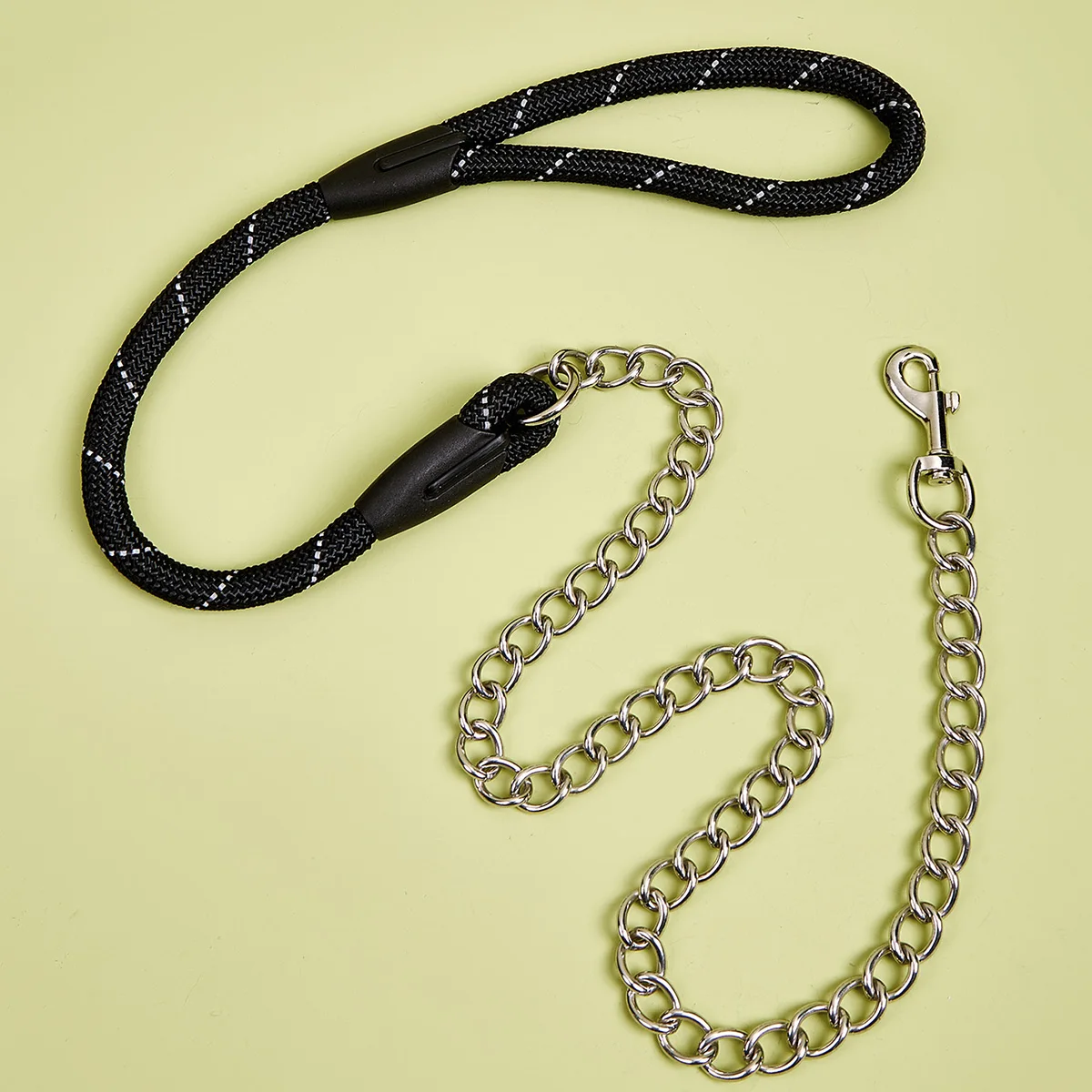 Heavy Duty Chain Lead No Pull Braided Nylon Rope Reflective Leash for Large and Medium Dogs
Heavy Duty Chain Lead No Pull Braided Nylon Rope Reflective Leash for Large and Medium Dogs
