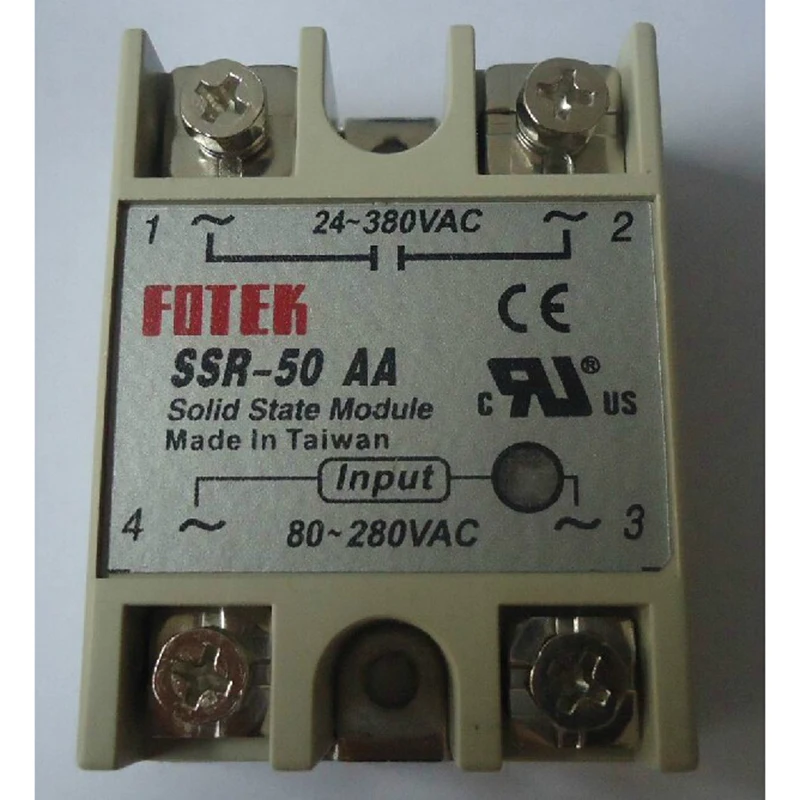 SSR-50 AA Solid State Relay 50A ,Load 24-380V Miniature Module Relays AC Control AC Single Phase
SSR-50 AA Solid State Relay 50A ,Load 24-380V Miniature Module Relays AC Control AC Single Phase