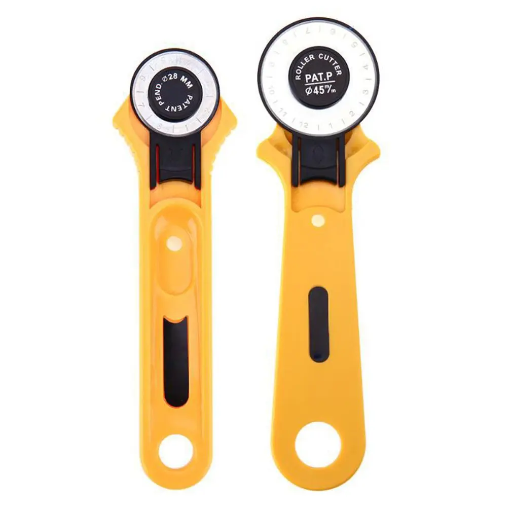 28/45mm Patchwork Roller Wheel Round Knife Cloth Rotary Cutter Cutter Fabric Leather Craft Cutter DIY Arts Crafts Sewing Tool
28/45mm Patchwork Roller Wheel Round Knife Cloth Rotary Cutter Cutter Fabric Leather Craft Cutter DIY Arts Crafts Sewing Tool