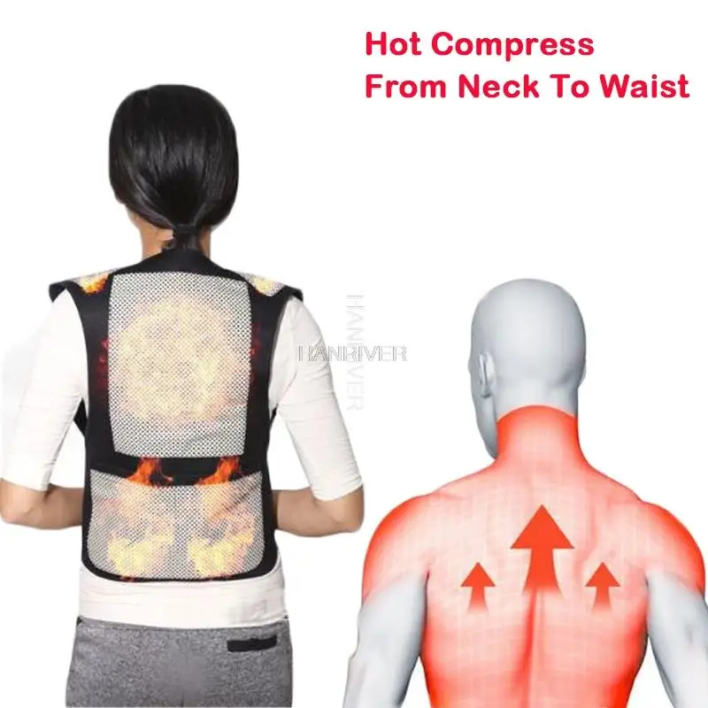 

Shoulder Waist Warmer Tourmaline Spontaneous Heating Waistcoat Magnet Therapy Self Heating Vest Back Massage Lumbar Pain Relief