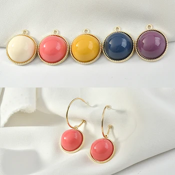 30pcs/lot Resin Round Charms Gold Tone Plated Alloy Earring Necklace Bracelet Fashion Pendants Ornament Accessories 21mm
30pcs/lot Resin Round Charms Gold Tone Plated Alloy Earring Necklace Bracelet Fashion Pendants Ornament Accessories 21mm