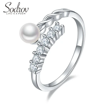 Sodrov Wedding Jewelry Rings Pearls 925 Sterling Silver Engagement For Women Round Bands Man -made 
Sodrov Wedding Jewelry Rings Pearls 925 Sterling Silver Engagement For Women Round Bands Man -made