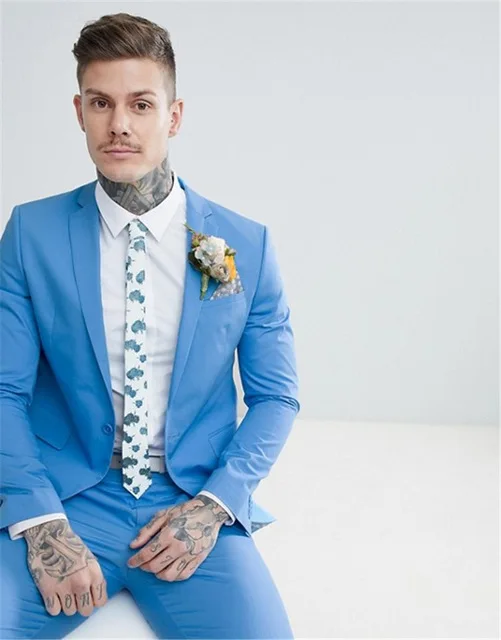 Fashion Wedding Skinny Suit Blue One Button Two Pieces Slim Fit Men Suits for Wedding Party ropa hombre terno(Jacket+Pants)
Fashion Wedding Skinny Suit Blue One Button Two Pieces Slim Fit Men Suits for Wedding Party ropa hombre terno(Jacket+Pants)