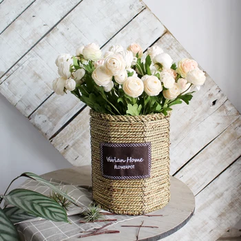 Handmade Straw Flower Pot Rattan Flowerbasket Green Plant Garden Flower Pot Planter Basket Cabinet Porch Crafts Furnishings
Handmade Straw Flower Pot Rattan Flowerbasket Green Plant Garden Flower Pot Planter Basket Cabinet Porch Crafts Furnishings