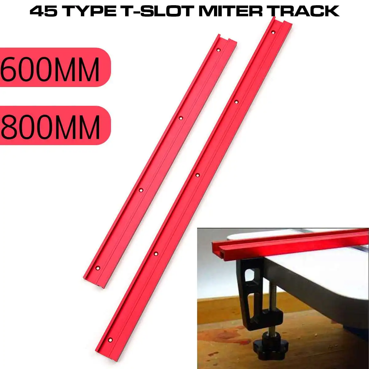 Chute Aluminium alloy T-tracks Model 45 T slot and Standard Miter Track Stop Woodworking Tool for workbench Router Table
Chute Aluminium alloy T-tracks Model 45 T slot and Standard Miter Track Stop Woodworking Tool for workbench Router Table