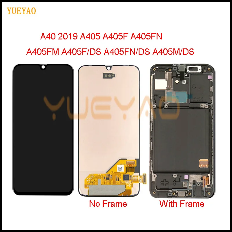 LCD For Samsung A40 2019 A405 A405F A405FN/D A405DS Display Touch Screen Digitizer Assembly With Frame Replacement | Мобильные