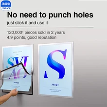SVIAO A4 self-adhesive magnetic photo frame PVC non-perforated wall material display frame thin customized display frame
SVIAO A4 self-adhesive magnetic photo frame PVC non-perforated wall material display frame thin customized display frame