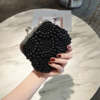 Women Bags Black Beading Totes Handbag Handmade Evening Bags for Women 2019 Wedding Bride Metal Ladies Crossbody Shoulder Bags
Women Bags Black Beading Totes Handbag Handmade Evening Bags for Women 2019 Wedding Bride Metal Ladies Crossbody Shoulder Bags