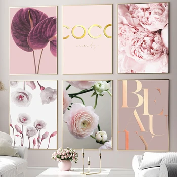 Peony Flower Wall Art Gold Coco Print Fashion Art Poster Pink Canvas Prints Painting Nordic Decoration Living Room Home Decor
Peony Flower Wall Art Gold Coco Print Fashion Art Poster Pink Canvas Prints Painting Nordic Decoration Living Room Home Decor