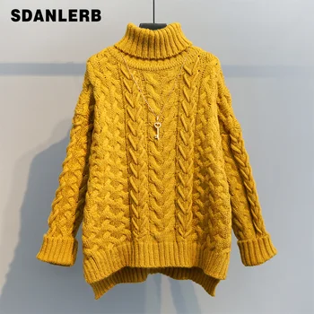 Classic Turtleneck Sweater Woman Thickened Warm Pullover Fall Winter Female Students Loose Knit Coat Streetwear Jacket Thread
Classic Turtleneck Sweater Woman Thickened Warm Pullover Fall Winter Female Students Loose Knit Coat Streetwear Jacket Thread