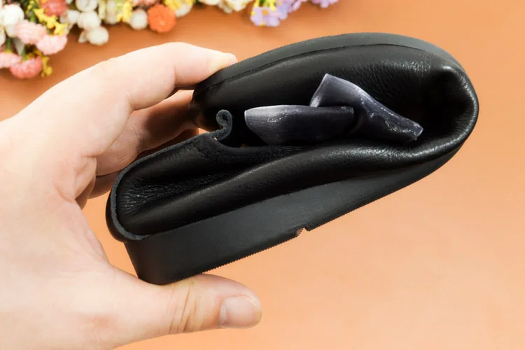 Women Ballet Flats Plus Size 34-43 Cow Leather Loafers Woman Shoes 2018 Spring Sweet Bow Slip On Black Ballerina Shoes For Women (9)