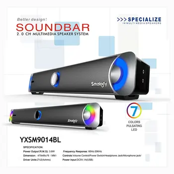 9014 HOT SALES Portable Laptop / Computer / PC Speaker Subwoofer USB Soundbar Sound Bar Stick Music Player Speakers For Tablet
9014 HOT SALES Portable Laptop / Computer / PC Speaker Subwoofer USB Soundbar Sound Bar Stick Music Player Speakers For Tablet