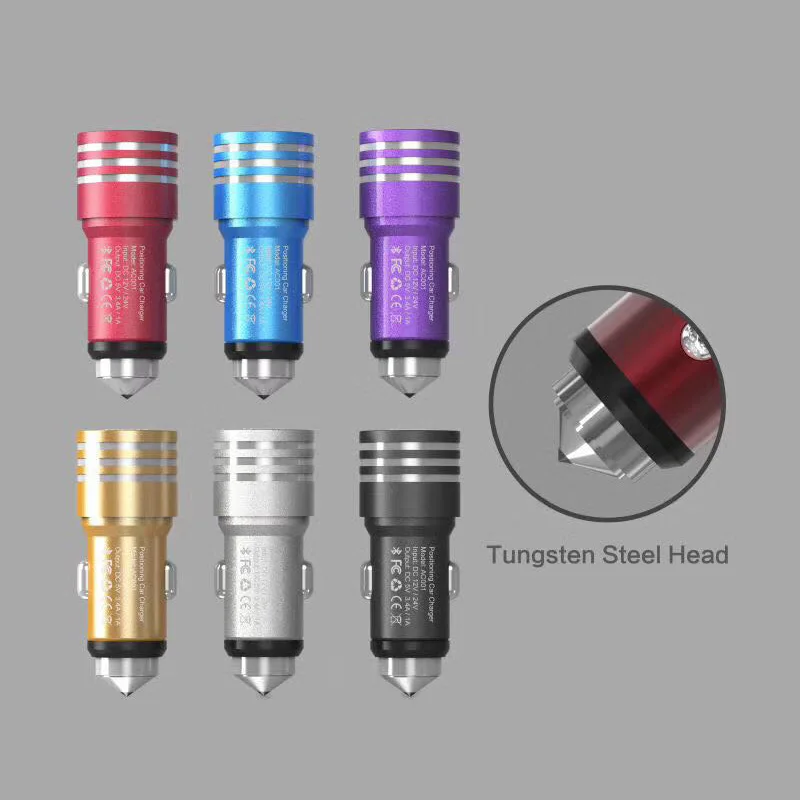 GPS Bluetooth Positioning Car Mounted Charger Smart Car Search Double USB Metal Safety Hammer Car Charger
GPS Bluetooth Positioning Car Mounted Charger Smart Car Search Double USB Metal Safety Hammer Car Charger