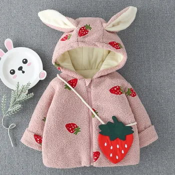 Baby Girls Long Sleeve Coat Autumn and Winter Fashion Cute Strawberry Embroidery Plus Velvet Warm Jacket
Baby Girls Long Sleeve Coat Autumn and Winter Fashion Cute Strawberry Embroidery Plus Velvet Warm Jacket