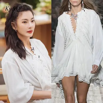 Runway Fashion Women Summer Elegant Sexy V-neck Mini Dresses White Lace Loose Party Holiday Dress Clothes 2020 New Vestidos
Runway Fashion Women Summer Elegant Sexy V-neck Mini Dresses White Lace Loose Party Holiday Dress Clothes 2020 New Vestidos