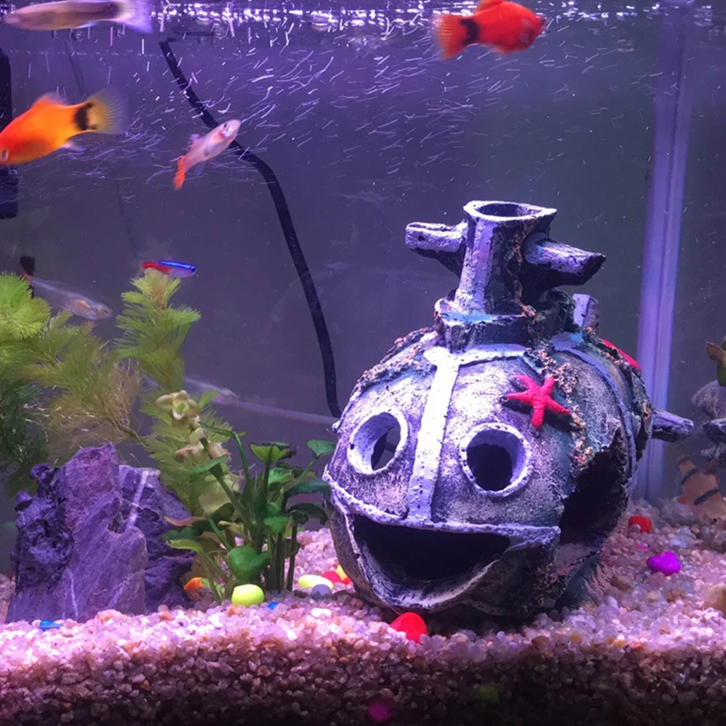 Aquarium Ornament Wreck Sunk Submarine wreckage Fish Tank Waterscape Cave Decor Fish and shrimp avoiding caves, tree holes
Aquarium Ornament Wreck Sunk Submarine wreckage Fish Tank Waterscape Cave Decor Fish and shrimp avoiding caves, tree holes