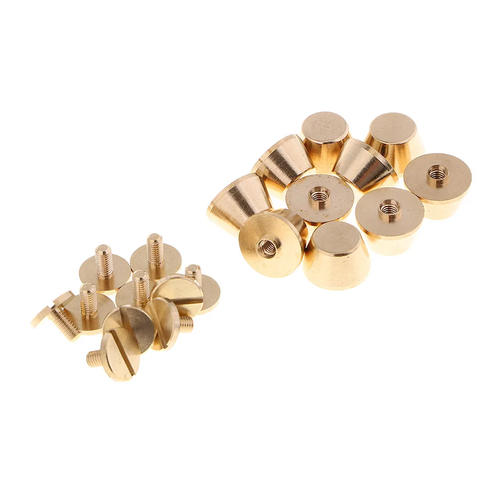 10Pcs 11.5mm Metal Stud Screwback Screw Rivet Silver Leather Craft DIY 10Pcs 11.5mm Metal Stud Screwback Screw Rivet Silver Leather Craft DIY