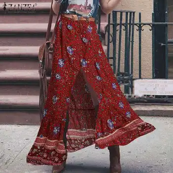ZANZEA Bohemian Women Floral Maxi Skirts Summer High Waist Split Beach Skirts Casual Faldas Saia Printed Long Skirt Jupe S-5XL 7
ZANZEA Bohemian Women Floral Maxi Skirts Summer High Waist Split Beach Skirts Casual Faldas Saia Printed Long Skirt Jupe S-5XL 7