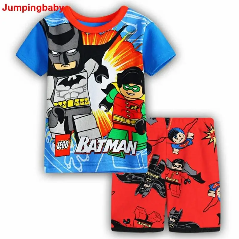 

2019 Boys Clothing Sets Kids Tracksuits Summer Conjunto Menino Spiderman Batman Pajamas Set Vetement Enfant Ensemble Garcon New