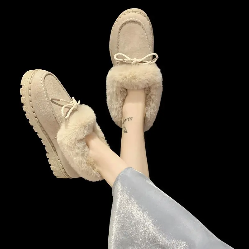 Winter Warm Fur Snow Shoes Waterproof Women Flat Shoes Comfortable Nice Non-slip Women Shoes Woman Bow Knot Plush Ankle Boots
Winter Warm Fur Snow Shoes Waterproof Women Flat Shoes Comfortable Nice Non-slip Women Shoes Woman Bow Knot Plush Ankle Boots