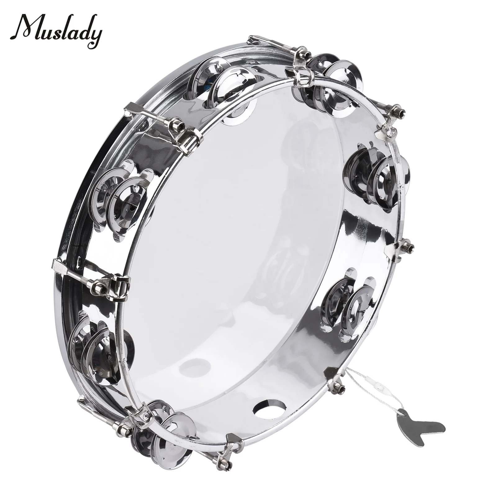 

Muslady 8-дюймовый бубен ручной барабан с двойным рядом Jingles ударный инструмент