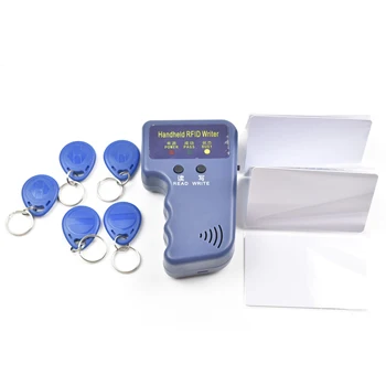 125khz handheld portable Reader writer cloner copier programmer to backup copy clone ID card with writable t5577 card keyfob
125khz handheld portable Reader writer cloner copier programmer to backup copy clone ID card with writable t5577 card keyfob