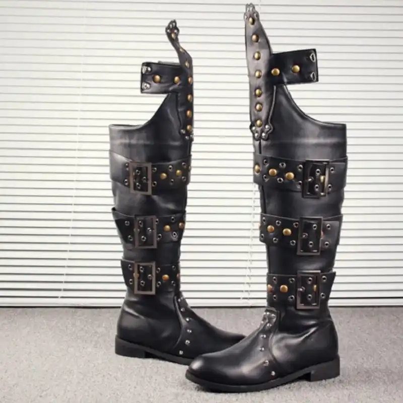 riding boots with buckles