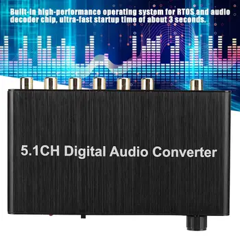 SPDIF to Analog 5.1CH Digital Audio Decoder Converter 3.5mm Stereo HD Audio Adapter for DTS/AC3 Decoding HD TV for LPCM / PCM
SPDIF to Analog 5.1CH Digital Audio Decoder Converter 3.5mm Stereo HD Audio Adapter for DTS/AC3 Decoding HD TV for LPCM / PCM