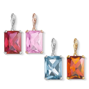 Square Pendant Charm 925 Sterling Silver Red Pink Orange Blue Zircon Jewelry Accessories fit Bracelet Necklace Women Men Gifts
Square Pendant Charm 925 Sterling Silver Red Pink Orange Blue Zircon Jewelry Accessories fit Bracelet Necklace Women Men Gifts