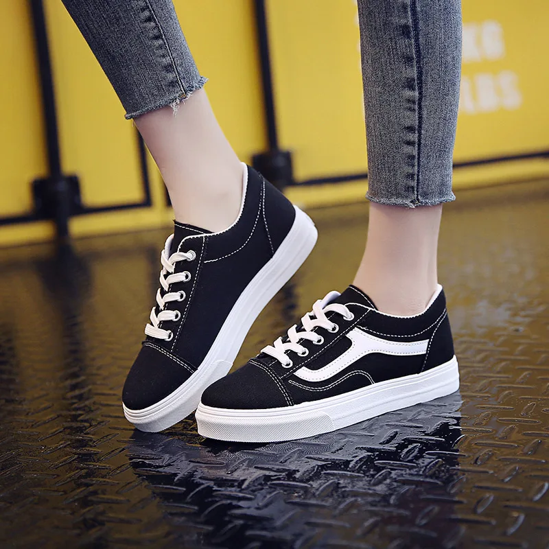 Canvas Shoes Women's 2019 Autumn New Style Students Korean-style round-Toe Low Top Lace-up Casual Versatile Flat Anti-slip Skate
Canvas Shoes Women's 2019 Autumn New Style Students Korean-style round-Toe Low Top Lace-up Casual Versatile Flat Anti-slip Skate