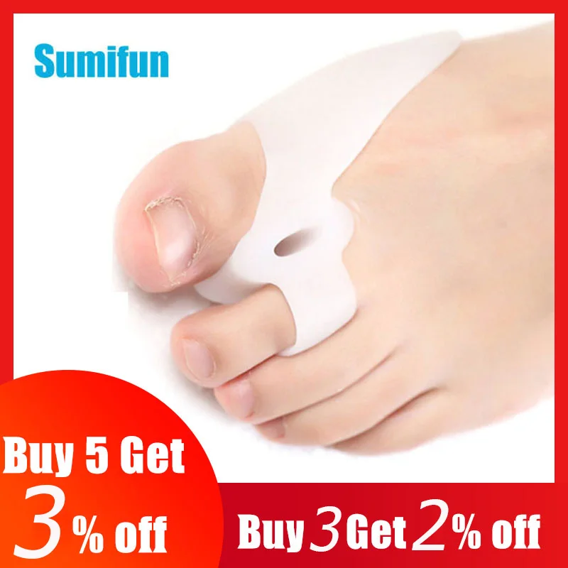 2Pcs Big Toe Straightener Thumb Valgus Protector Silicone Gel Foot Fingers Two Hole Toe Separator Bunion Adjuster Feet Massager
2Pcs Big Toe Straightener Thumb Valgus Protector Silicone Gel Foot Fingers Two Hole Toe Separator Bunion Adjuster Feet Massager