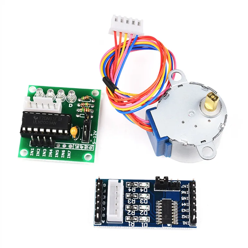 

DC 5V 12V 28BYJ48 Stepper Motor 5-wires 4-phase 28mm Stepping Motor ULN2003 Driver Board module with 51 scm AVR