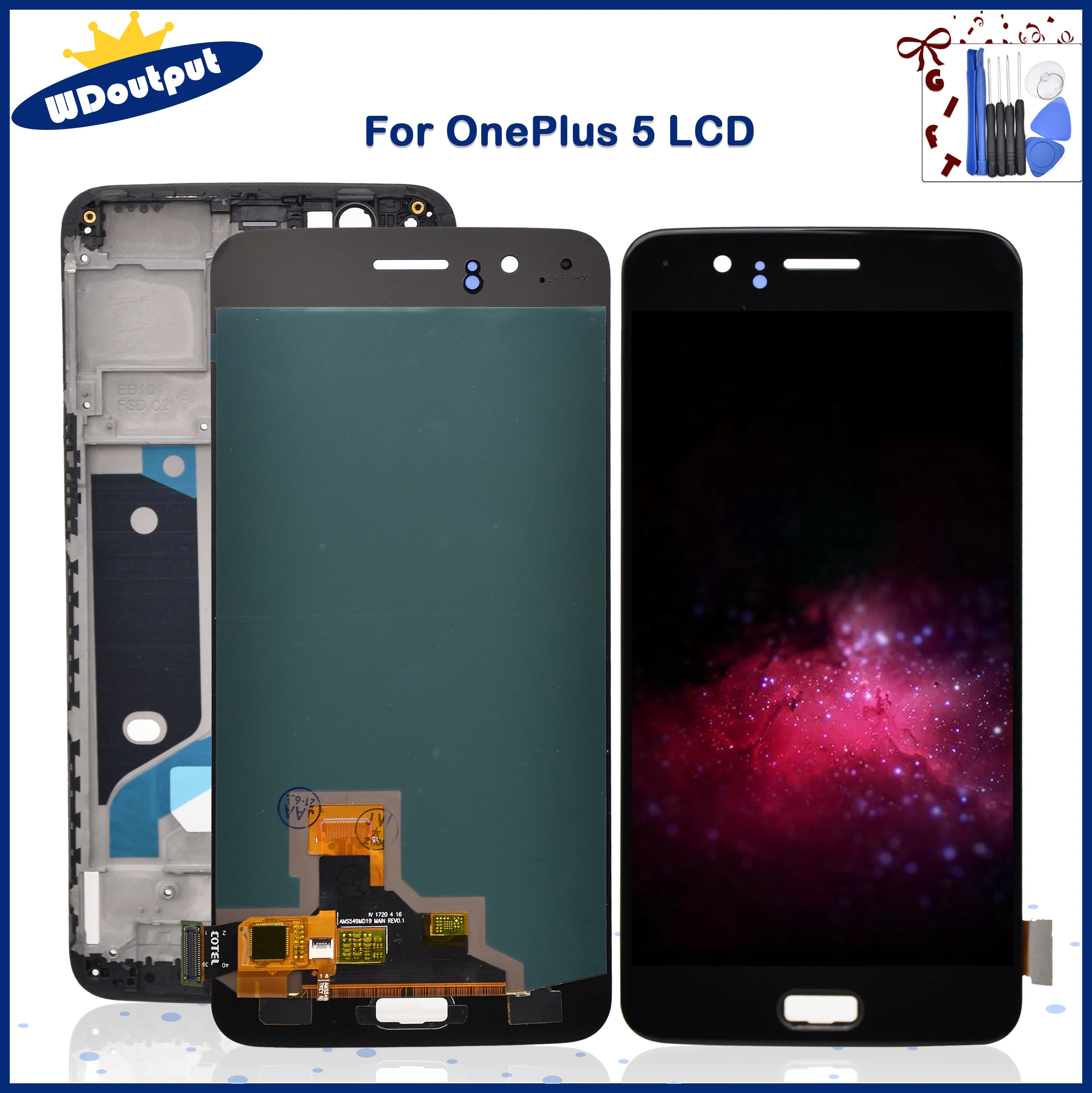 ЖК-дисплей 5 дюйма Super AMOLED с дигитайзером сенсорного экрана и рамкой для Oneplus A5000 |