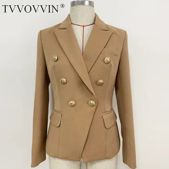 TVVOVVIN 2019 Formal Solid Color Woman Suit Loose Coat Classic Both Row Buckle Lion Button Material Self-cultivation Suit ZX394
TVVOVVIN 2019 Formal Solid Color Woman Suit Loose Coat Classic Both Row Buckle Lion Button Material Self-cultivation Suit ZX394