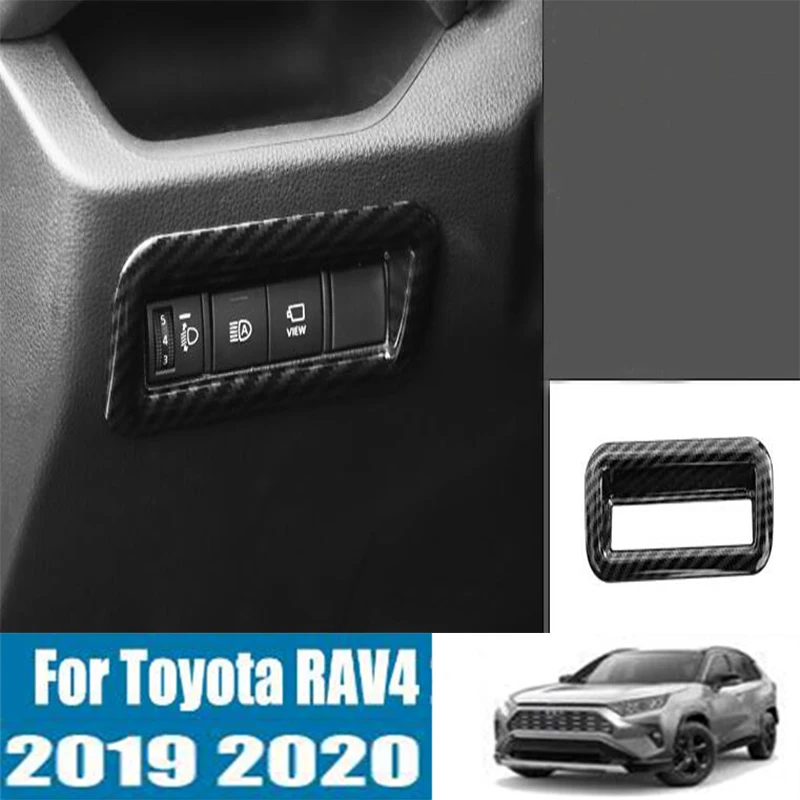 Наклейка на панель кнопки управления автомобильной фары DNHFC для Toyota Rav4 Rav 4 XA50 2019