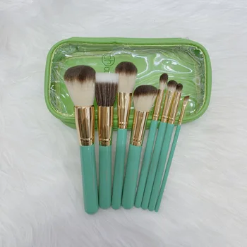 BH 8 Green Makeup Brush with Green Gel Bag Beginners Beauty Appliances Nylon Wool Cosmetic Brush Set
BH 8 Green Makeup Brush with Green Gel Bag Beginners Beauty Appliances Nylon Wool Cosmetic Brush Set