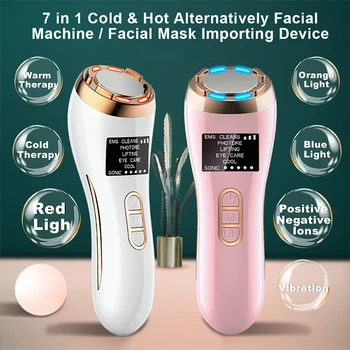 7in1 Face Skin Cold And Heat Instrument Beauty Instrument Facial Mask Introduction Instrument Tighten Face Lift Beauty Treatment
7in1 Face Skin Cold And Heat Instrument Beauty Instrument Facial Mask Introduction Instrument Tighten Face Lift Beauty Treatment