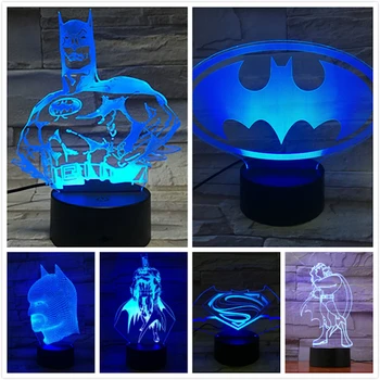 3D Lamp Marvel Comics Superhero Batman Children's Led Night Light Room luminaria Boy Kids Birthday Present Desk Lamp Bat Man
3D Lamp Marvel Comics Superhero Batman Children's Led Night Light Room luminaria Boy Kids Birthday Present Desk Lamp Bat Man