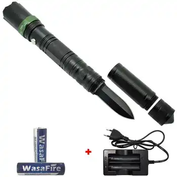 Q5 Zoomable 3 Modes Self Defense Torch with Knife Blade Tactical Led Flashlight Rechargeable Linterna with 18650 Battery+Charger
Q5 Zoomable 3 Modes Self Defense Torch with Knife Blade Tactical Led Flashlight Rechargeable Linterna with 18650 Battery+Charger