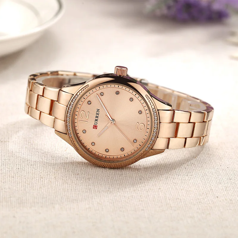 CURREN Watch Women Luxury Brand Fashion Dress Ladies Wristwatch Rhinestone Quartz Clock Stainless Steel Waterproof Montre Femme
CURREN Watch Women Luxury Brand Fashion Dress Ladies Wristwatch Rhinestone Quartz Clock Stainless Steel Waterproof Montre Femme