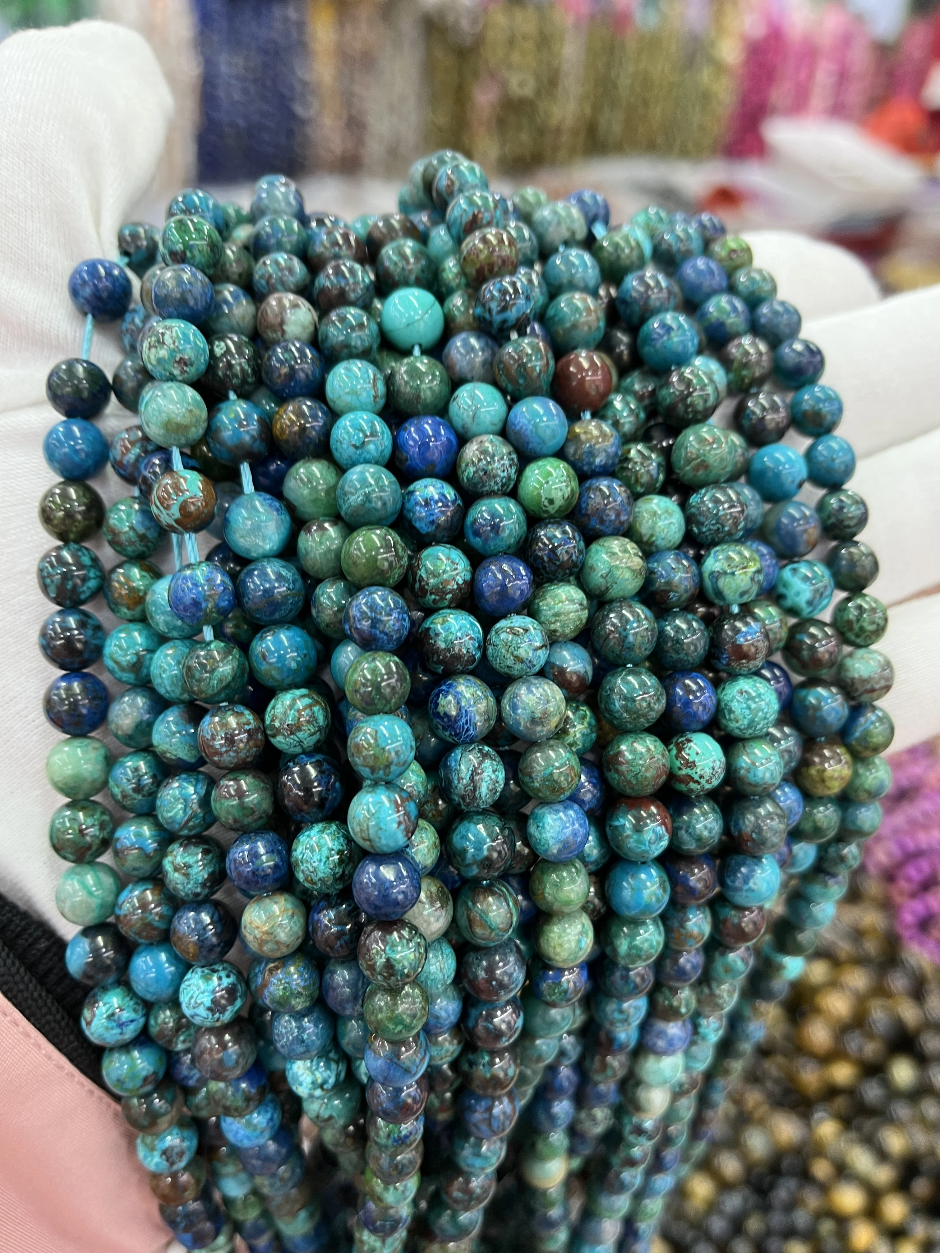 AAA+ Azurite Ore Natural Stone Beads for Jewelry Making Round Loose Strand Beads DIY Bracelet 15"
AAA+ Azurite Ore Natural Stone Beads for Jewelry Making Round Loose Strand Beads DIY Bracelet 15"