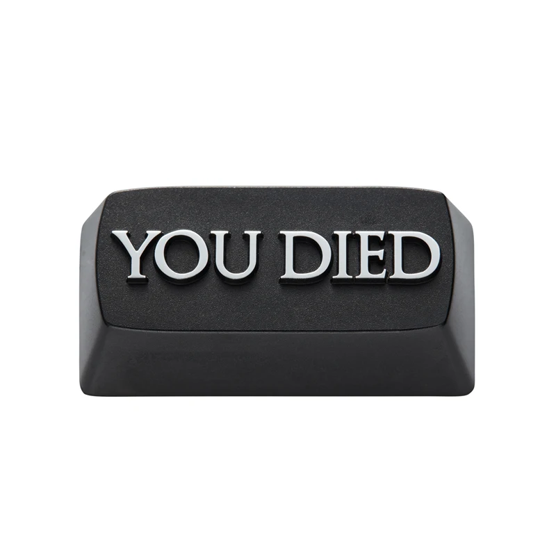 zomo you died game over Artisan Keycap CNC anodized aluminum Compatible Cherry MX switch backspace black colorway
zomo you died game over Artisan Keycap CNC anodized aluminum Compatible Cherry MX switch backspace black colorway