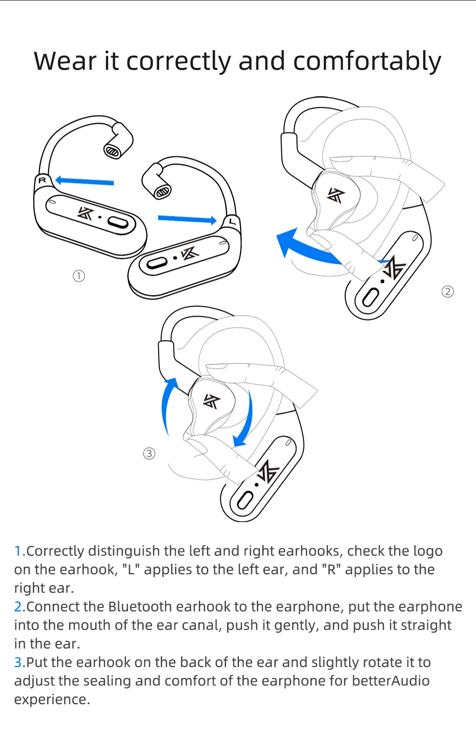 KZ AZ09 HD Módulo Compatible con Bluetooth 5,2 auriculares Cable de actualización inalámbrico gancho para la oreja inalámbrico HIFI CPIn con contenedor de carga KZ AZ09 HD Módulo Compatible con Bluetooth 5,2 auriculares Cable de actualización inalámbrico gancho para la oreja inalámbrico HIFI CPIn con contenedor de carga