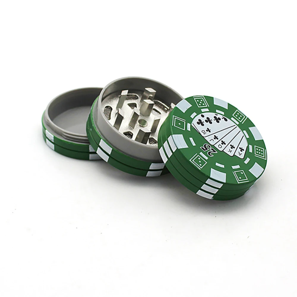 

4 Layers 40mm Poker Chip Style Mini Herb Herbal Tobacco Grinder Weed Spice Grinders Crusher Plastic Smoking Pipe Accessories