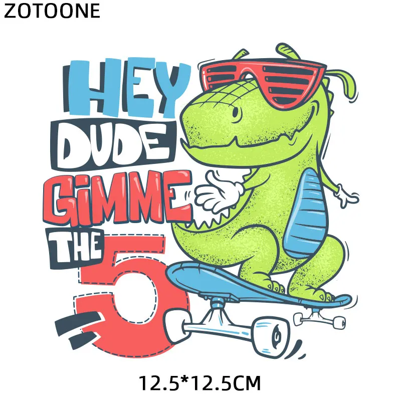 ZOTOONE мультфильм Динозавр Железный На милых животных передачи тепла одежда