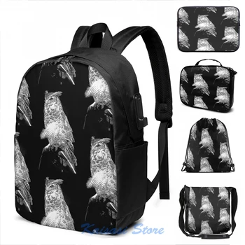 Funny Graphic print Great Horned Owl Raptor USB Charge Backpack men School bags Women bag Travel laptop bag
Funny Graphic print Great Horned Owl Raptor USB Charge Backpack men School bags Women bag Travel laptop bag