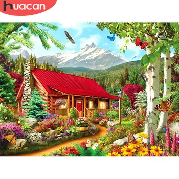 HUACAN Diamond Painting House Landscape Full Display Diamond Embroidery Scenery Full Square Drill Cross Stitch Home Decoration 
HUACAN Diamond Painting House Landscape Full Display Diamond Embroidery Scenery Full Square Drill Cross Stitch Home Decoration